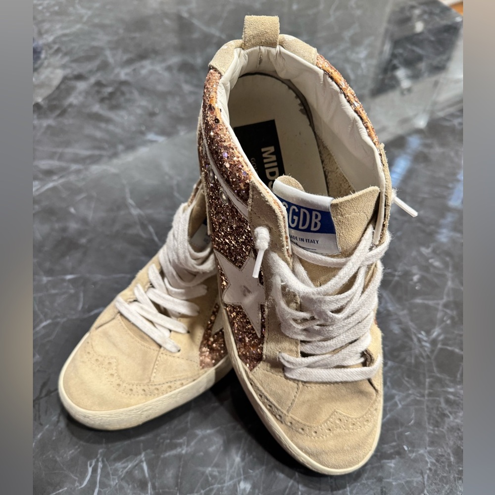 Golden Goose Mid Star Glitter Sneakers - Picture 6 of 11